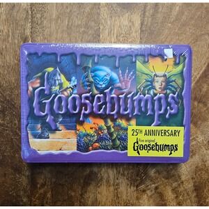 Goosebumps 25th Anniversary 5 Book Set Tin Box Retro Scholastics Original